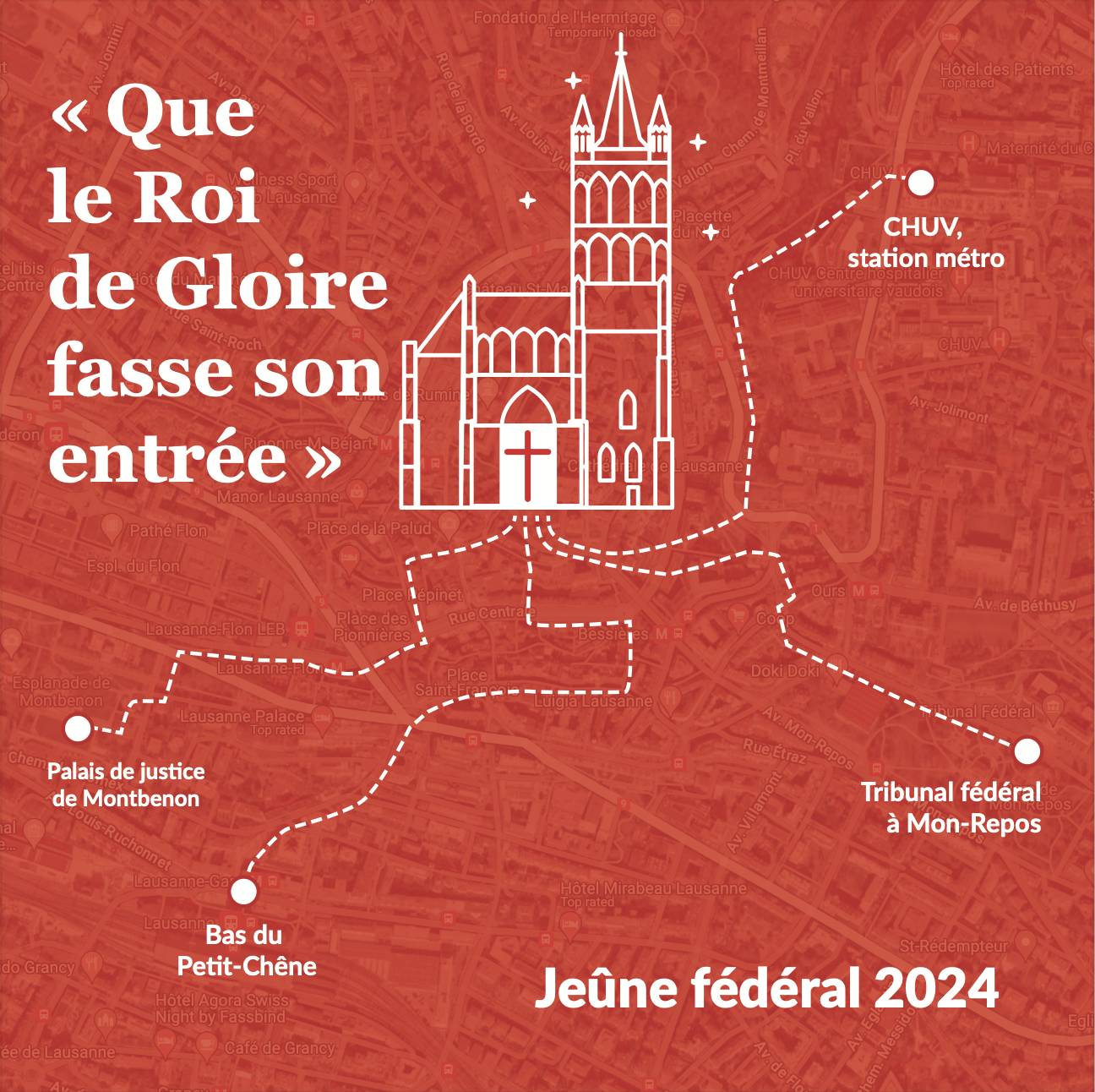 Des marcheurs du Jeûne fédéral vont prendre possession de la cathédrale de Lausanne 