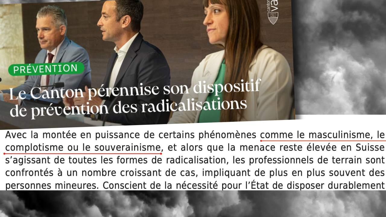 Le Canton de Vaud veut « déradicaliser » le souverainisme