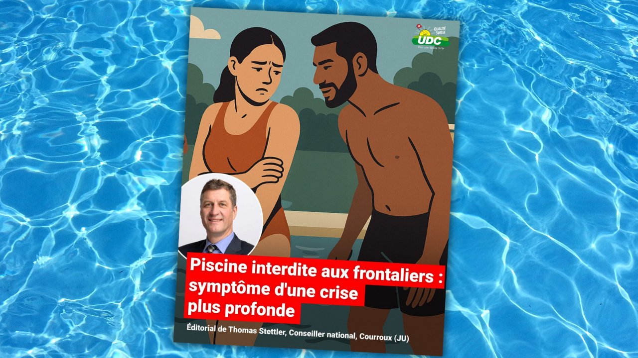 Le visuel de la piscine de Porrentruy relance des tensions internes à l’UDC