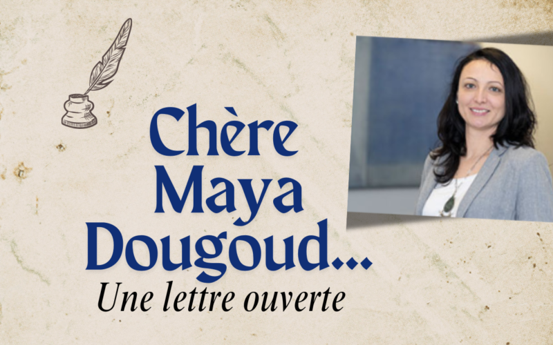 Chère Madame Dougoud,