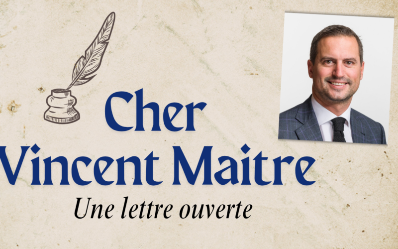 Cher Vincent Maitre,